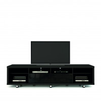 Manhattan Comfort 15313 Cabrini TV Stand 2.2 in Black Gloss and Black Matte